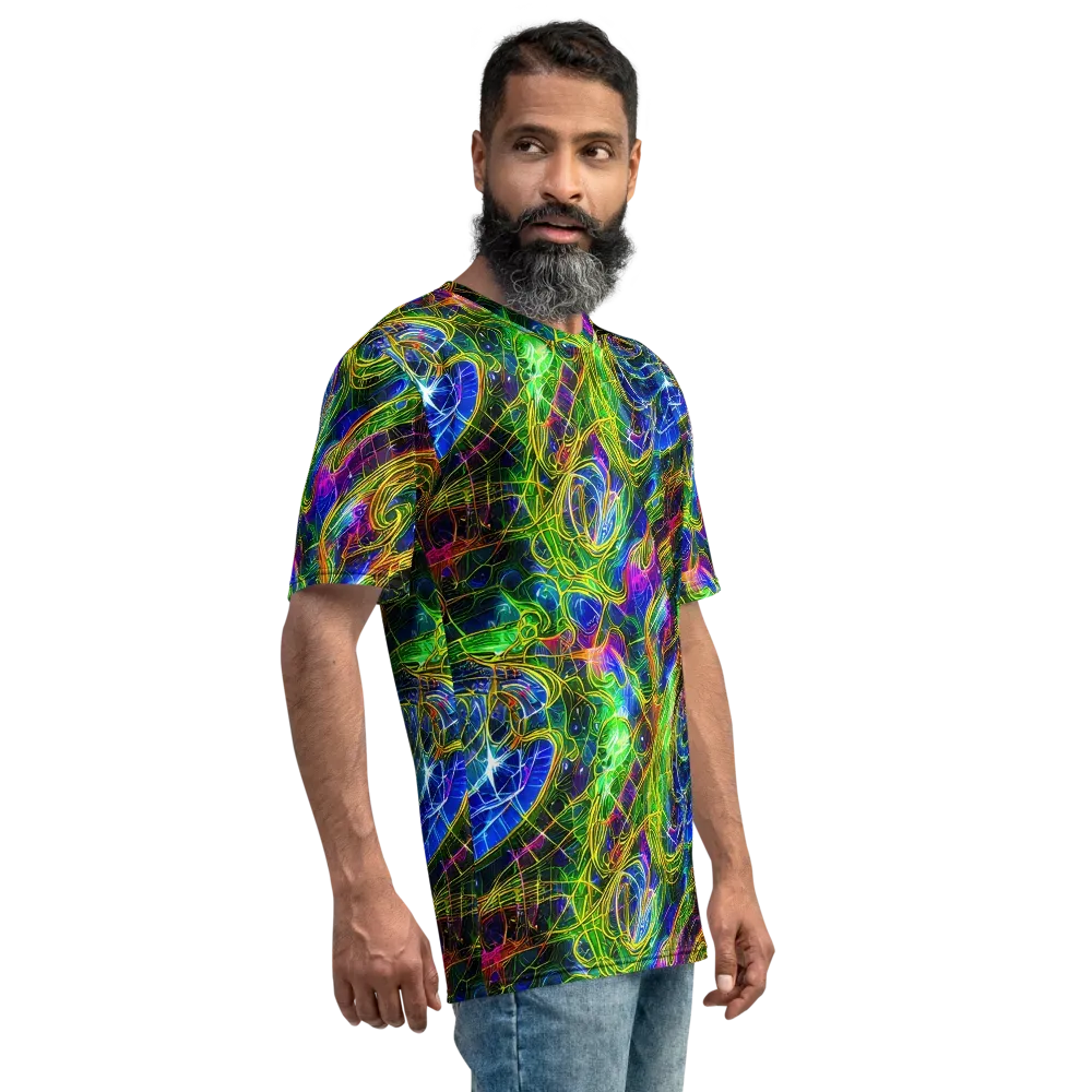 Limefire Drift on Men's Crew Neck T-Shirt — Right