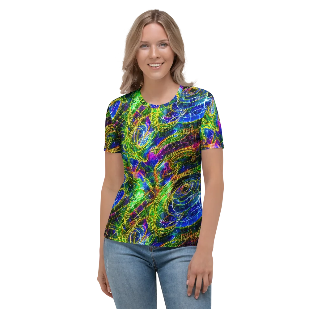 Limefire Drift on Women's Crew Neck T-Shirt — Front