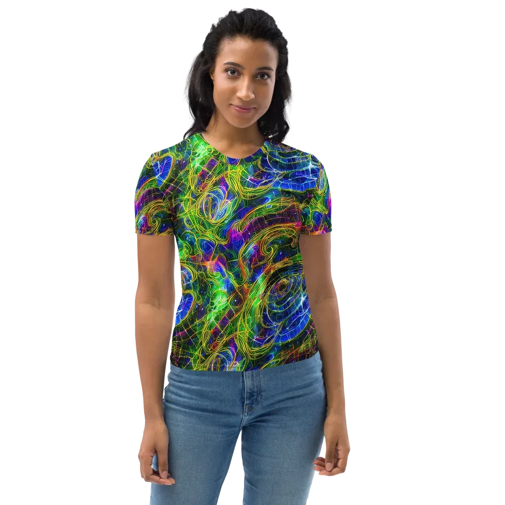Limefire Drift on Women's Crew Neck T-Shirt — Front
