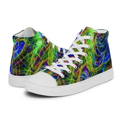 Limefire Drift on a Women's High Top Canvas Shoes