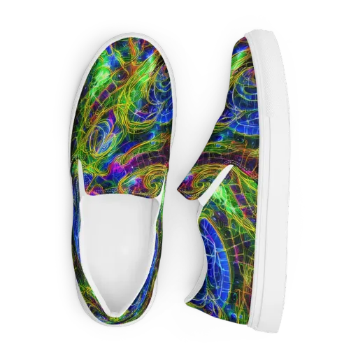 Limefire Drift on a Men's Slip-On Canvas Shoes