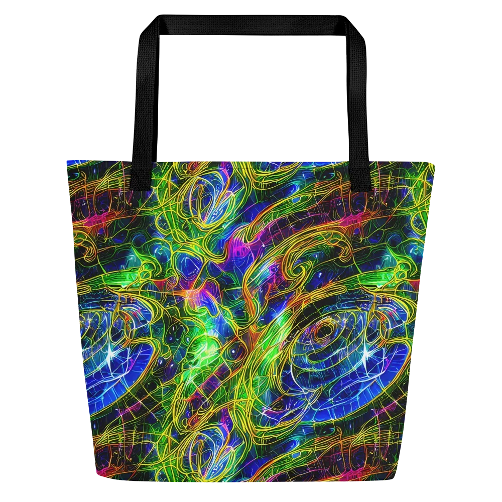 Limefire Drift on Large Tote Bag W/ Pocket — Front