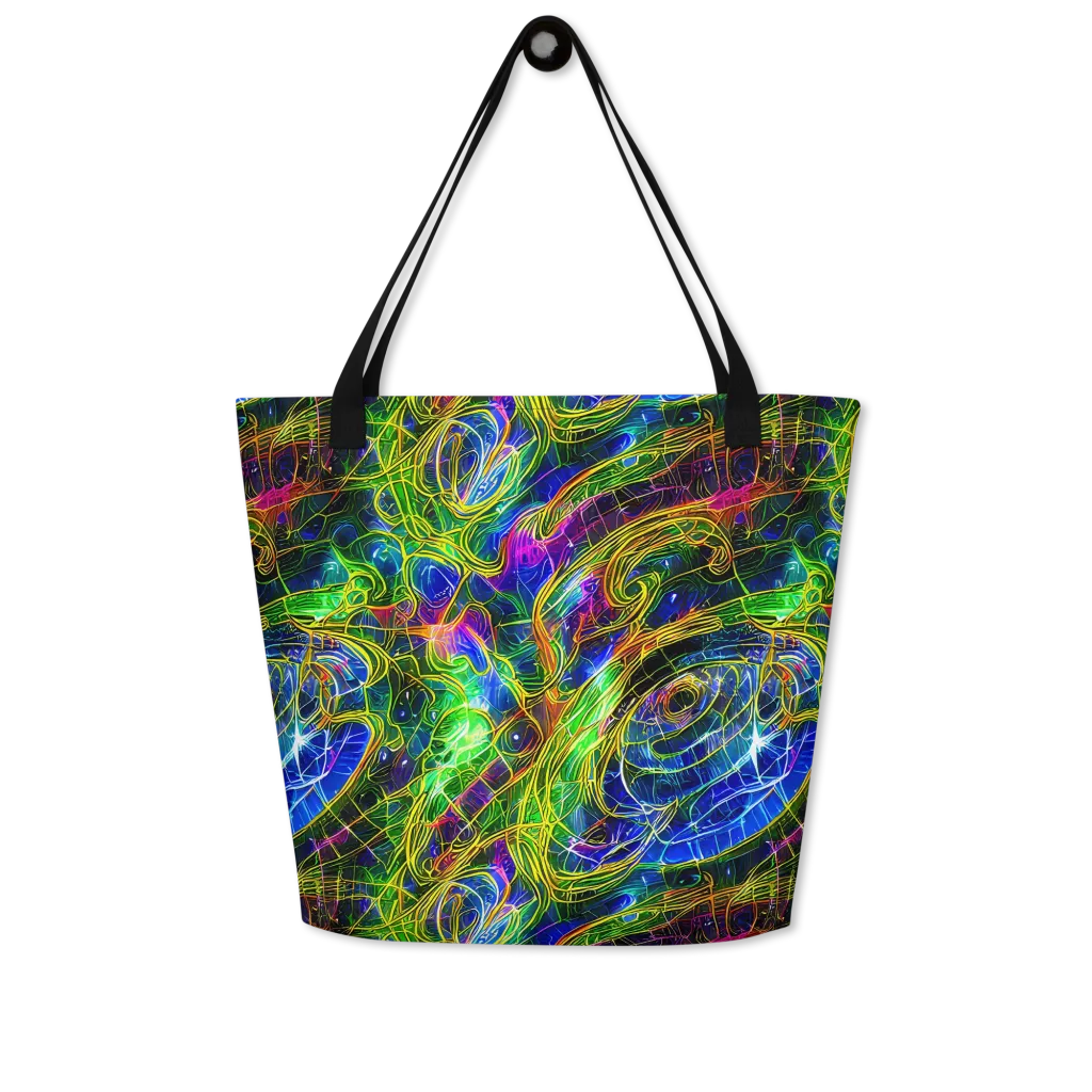 Limefire Drift on Large Tote Bag W/ Pocket — Front