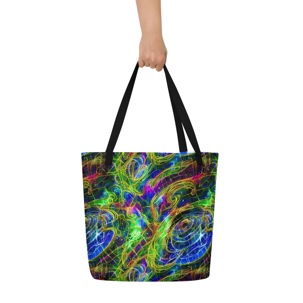 Limefire Drift on Large Tote Bag W/ Pocket — Front