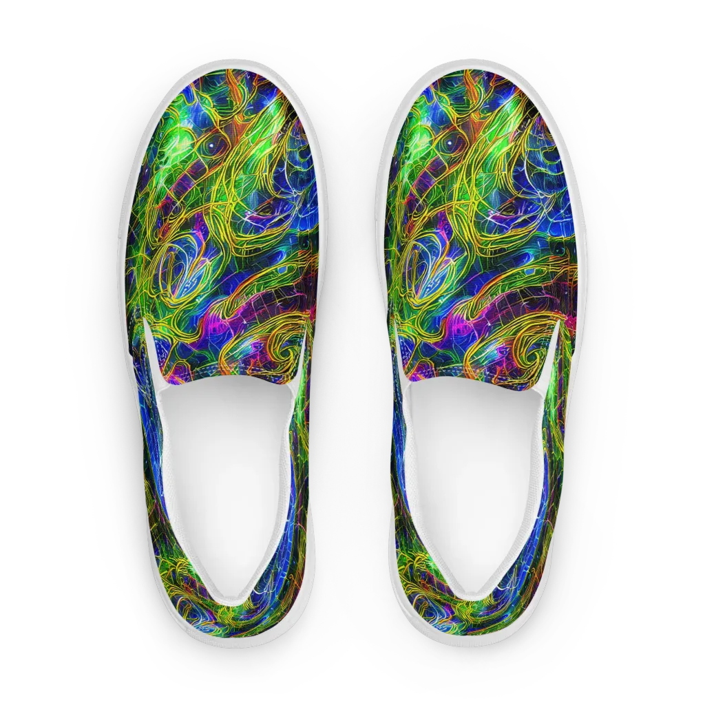 Limefire Drift on Women's Slip-On Canvas Shoes — Front