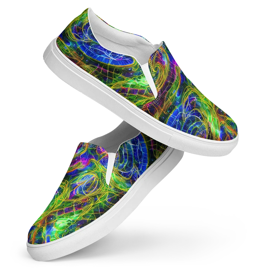 Limefire Drift on Women's Slip-On Canvas Shoes — Front