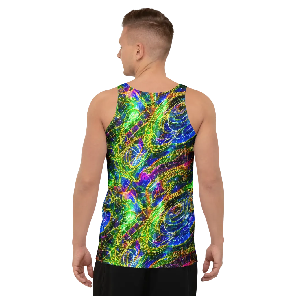 Limefire Drift on Men's Tank Top — Back