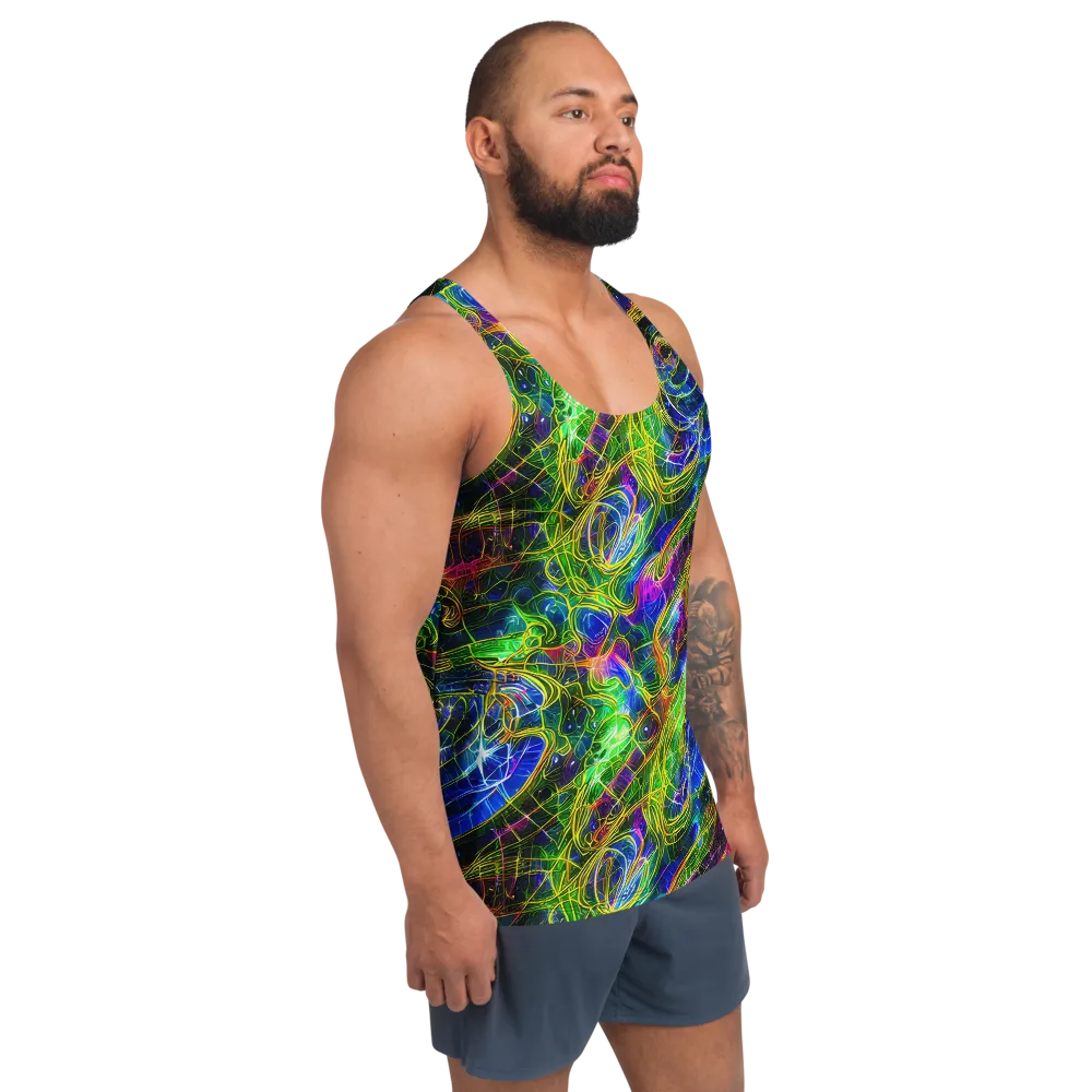 Limefire Drift on Men's Tank Top — Right Front