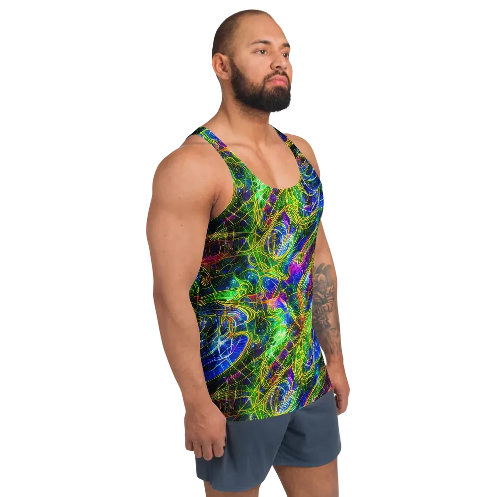 Limefire Drift on Men's Tank Top — Right Front