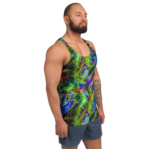 Limefire Drift on a Men's Tank Top
