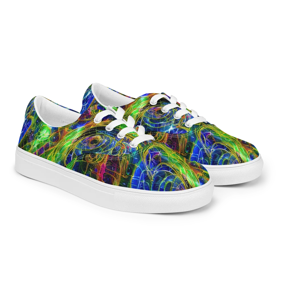 Limefire Drift on Men's Lace-Up Canvas Shoes — Right Front