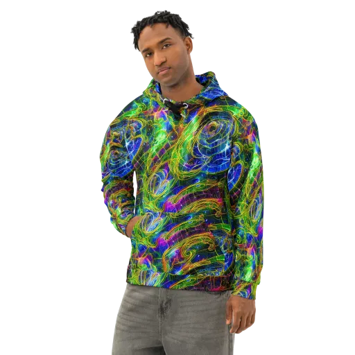 Limefire Drift on a Cotton Hoodie