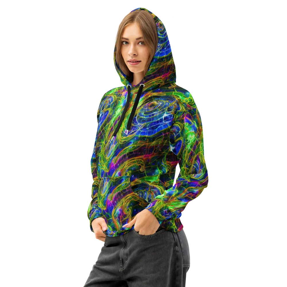 Limefire Drift on Cotton Hoodie — Left Front