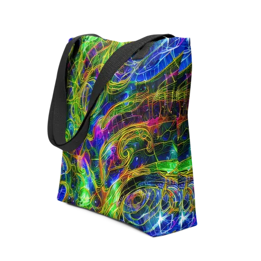 Limefire Drift on a Tote Bag