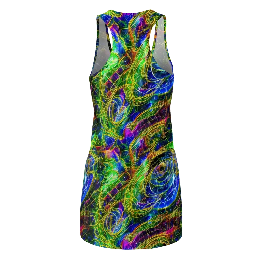 Limefire Drift on Racerback Dress — Back