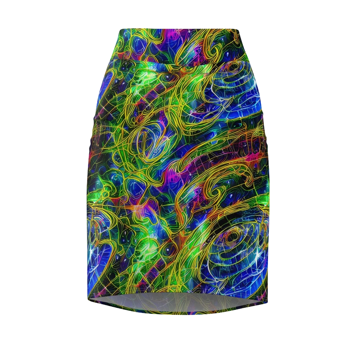 Limefire Drift on Pencil Skirt — Front