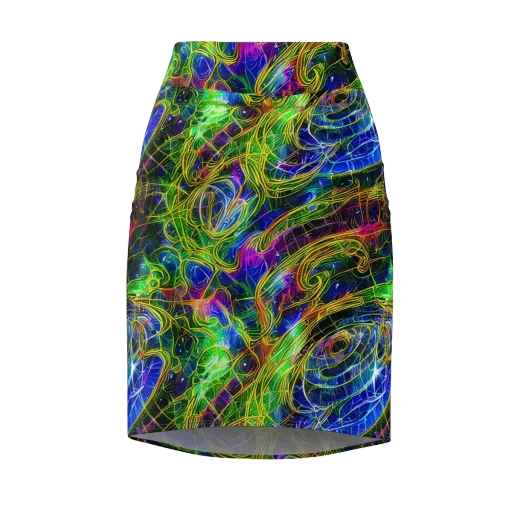 Limefire Drift on a Pencil Skirt
