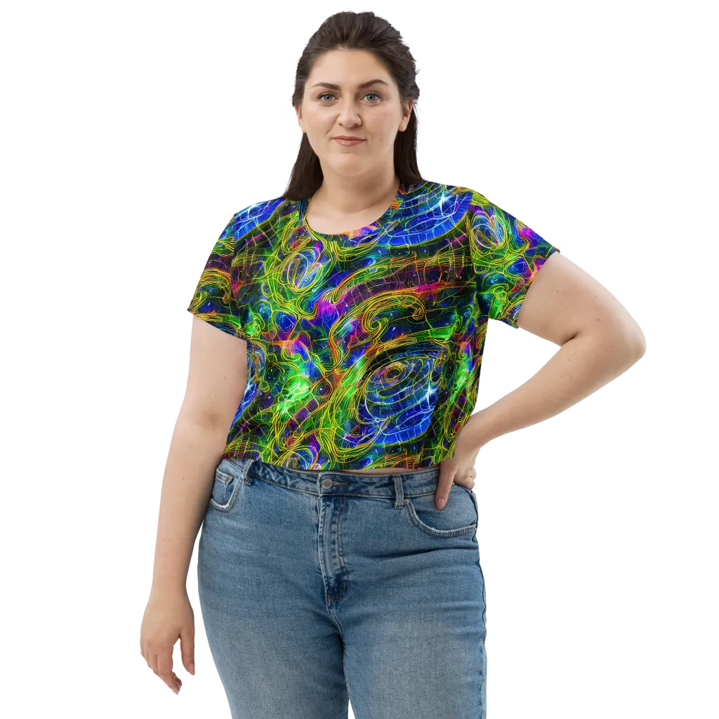 Limefire Drift on Crop Tee — Front