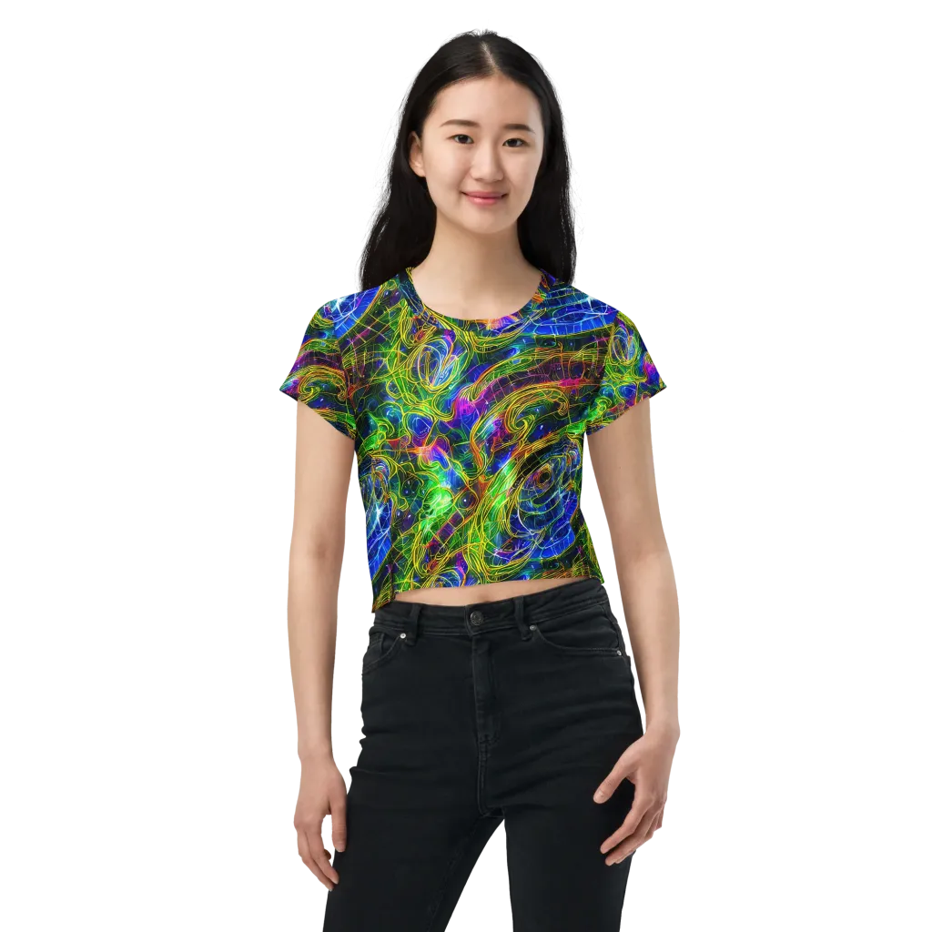 Limefire Drift on Crop Tee — Front