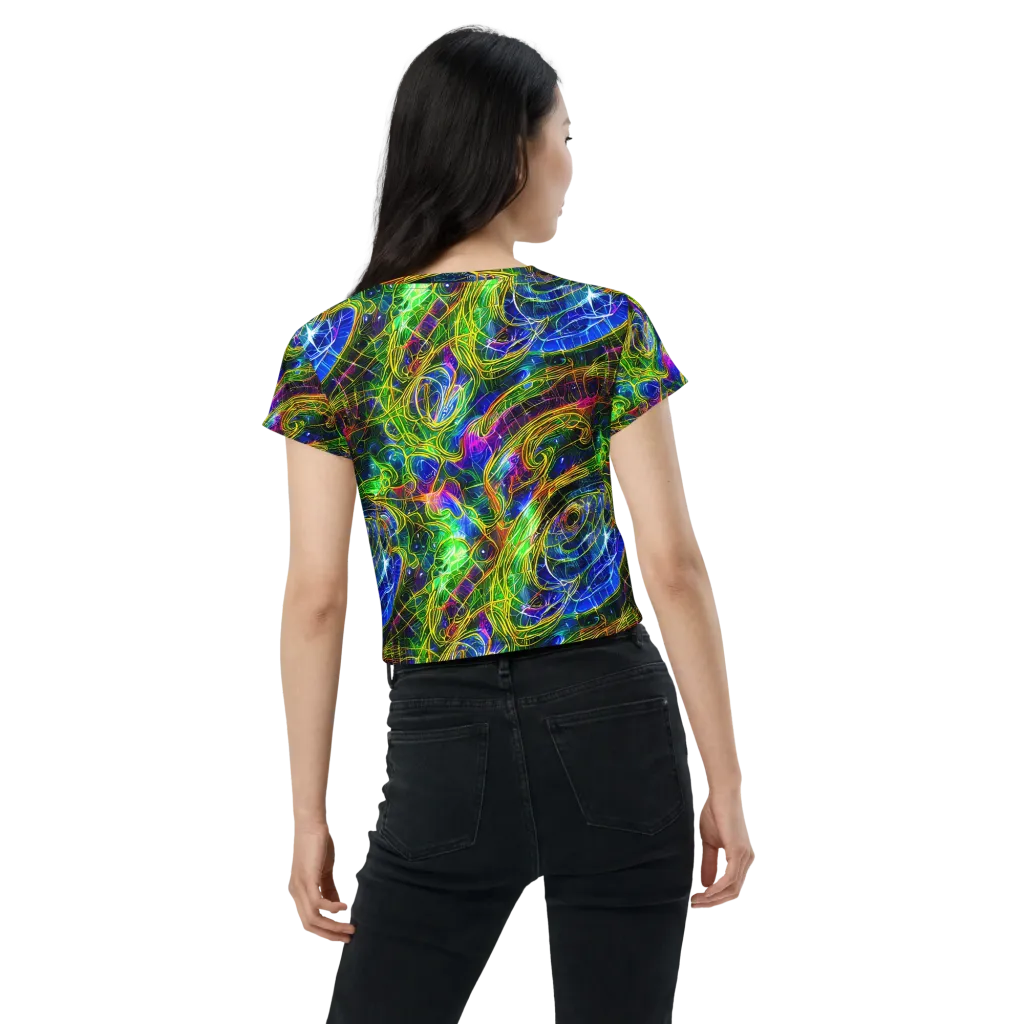 Limefire Drift on Crop Tee — Back