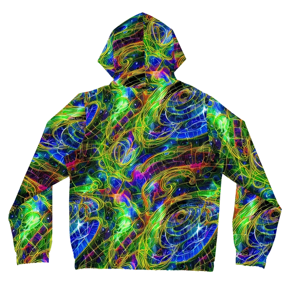 Limefire Drift on Women's Full-Zip Hoodie — Back