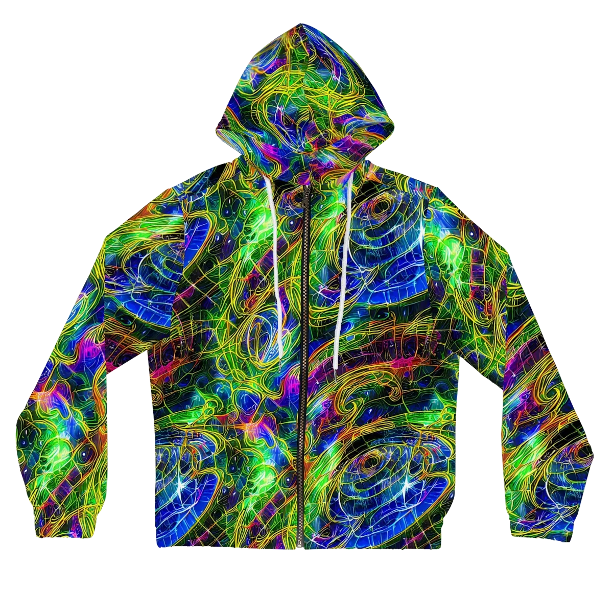 Limefire Drift on Women's Full-Zip Hoodie — Front