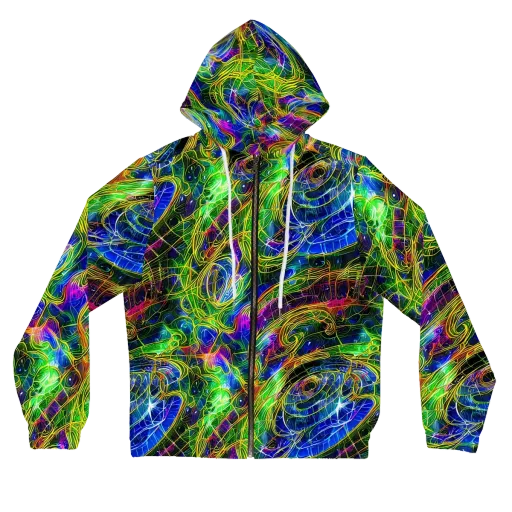 Limefire Drift on a Women's Full-Zip Hoodie