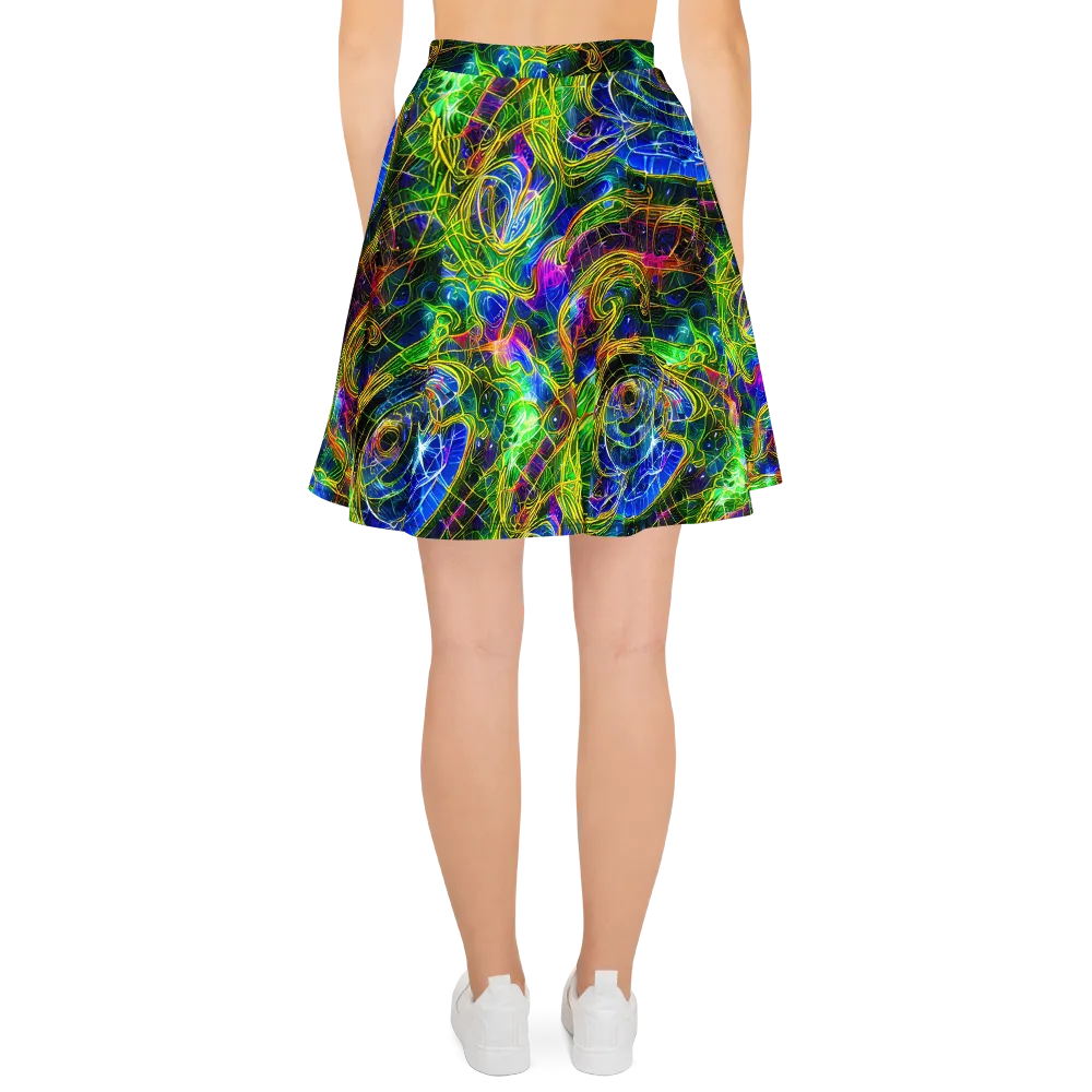 Limefire Drift on Skater Skirt — Back