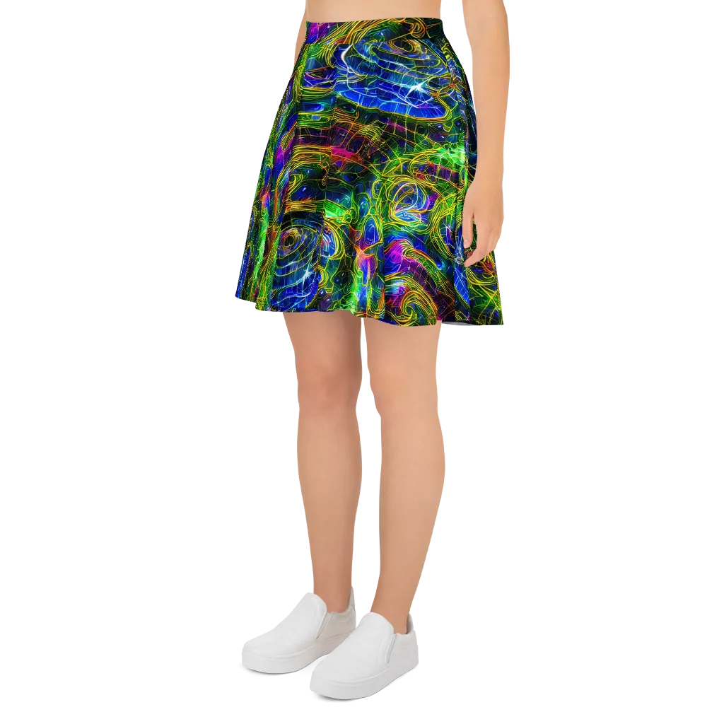 Limefire Drift on Skater Skirt — Left