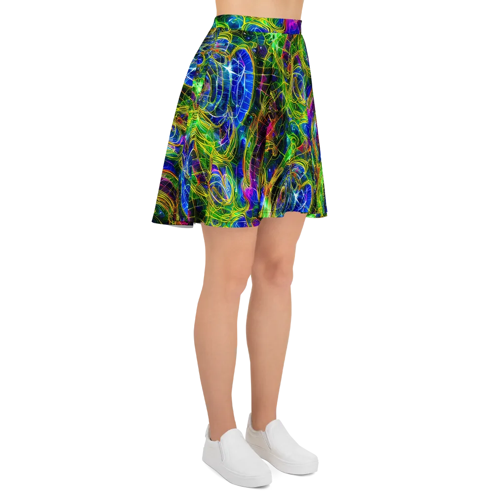 Limefire Drift on Skater Skirt — Right