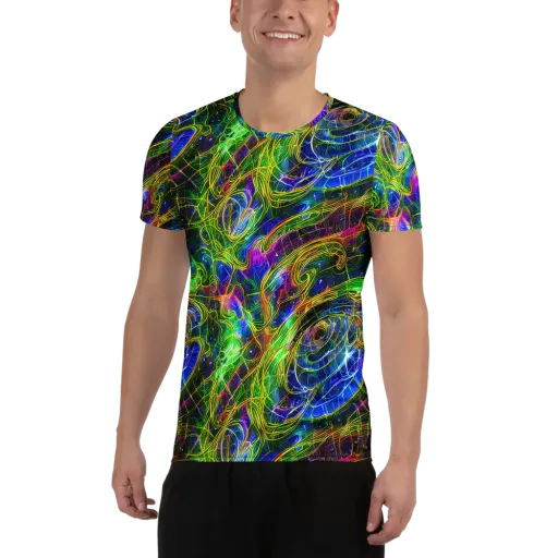 Limefire Drift on a Men's Athletic T-Shirt