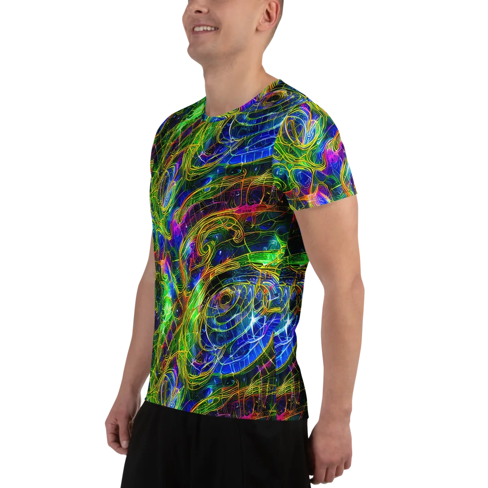 Limefire Drift on Men's Athletic T-Shirt — Left