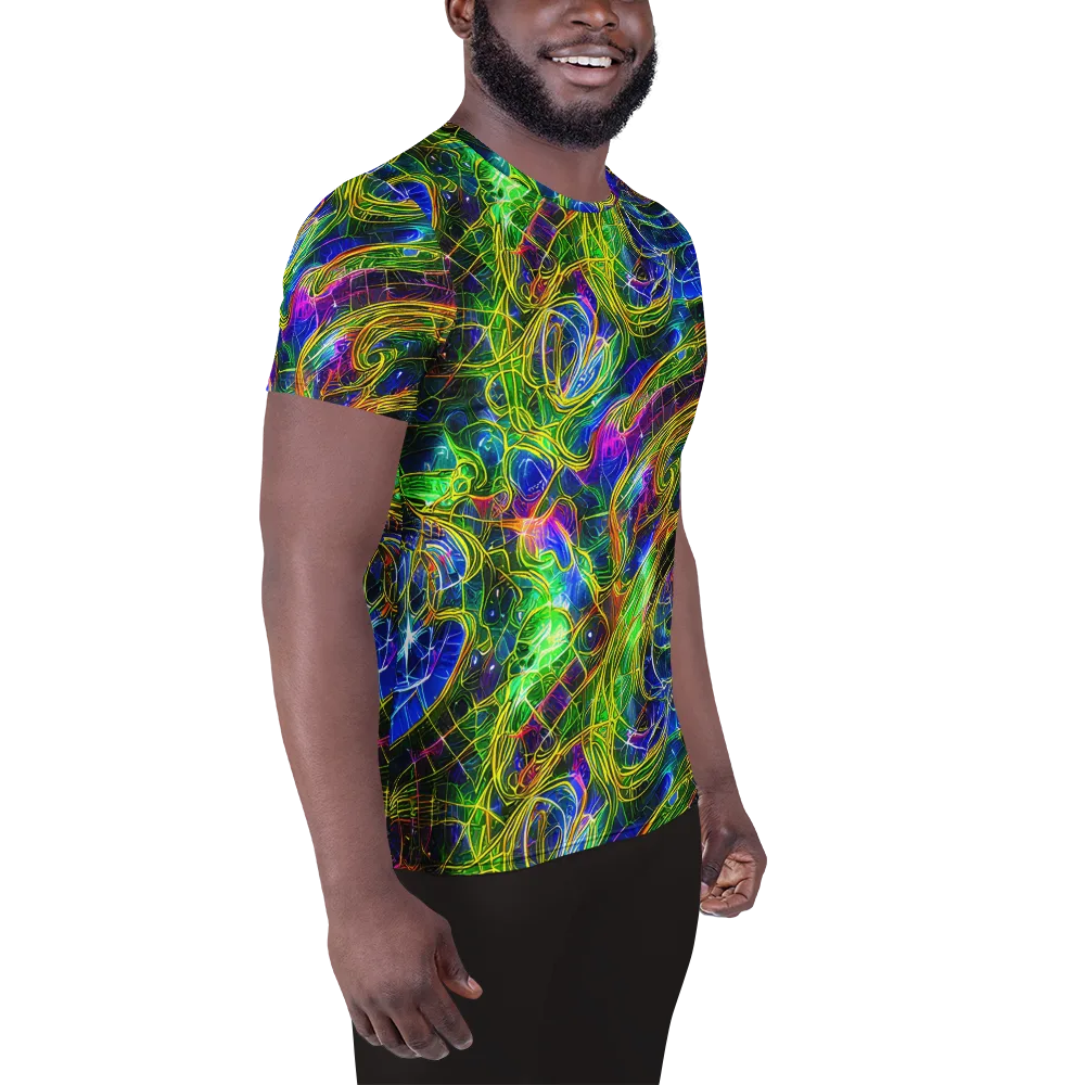 Limefire Drift on Men's Athletic T-Shirt — Right