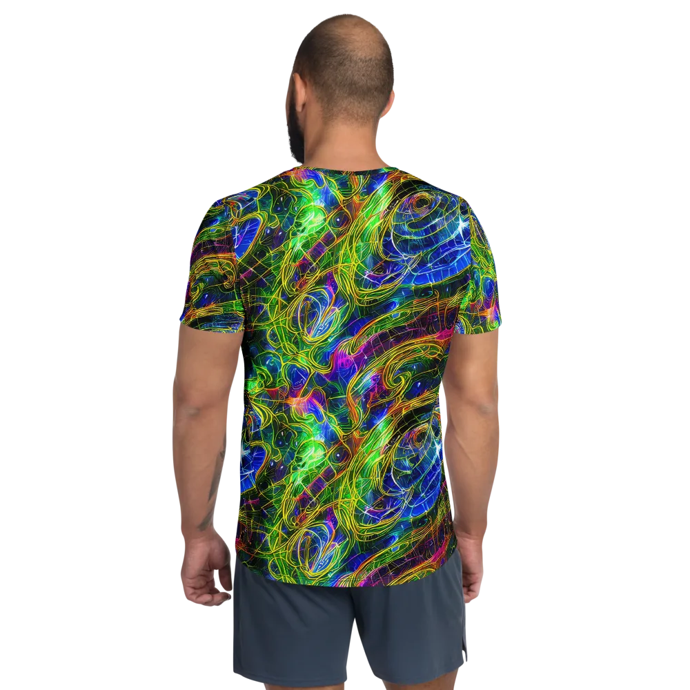 Limefire Drift on Men's Athletic T-Shirt — Back