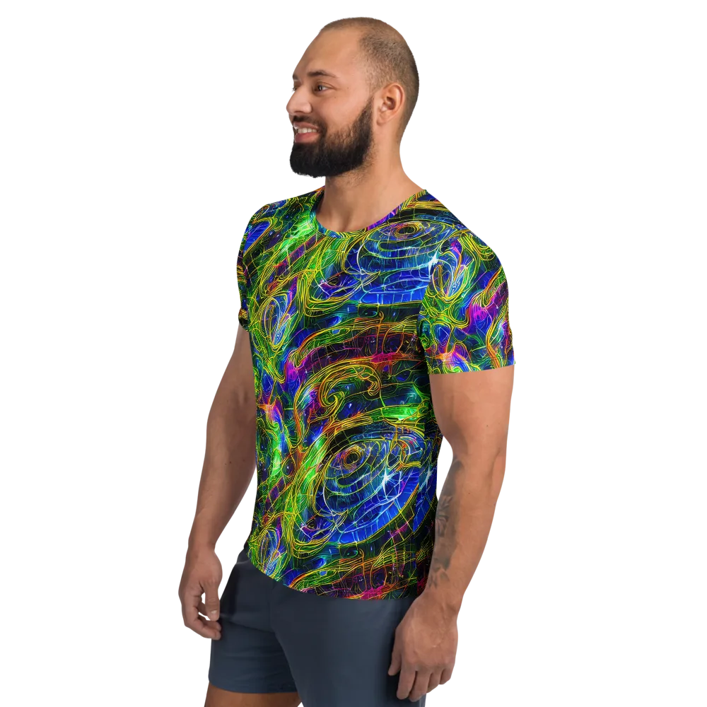 Limefire Drift on Men's Athletic T-Shirt — Left