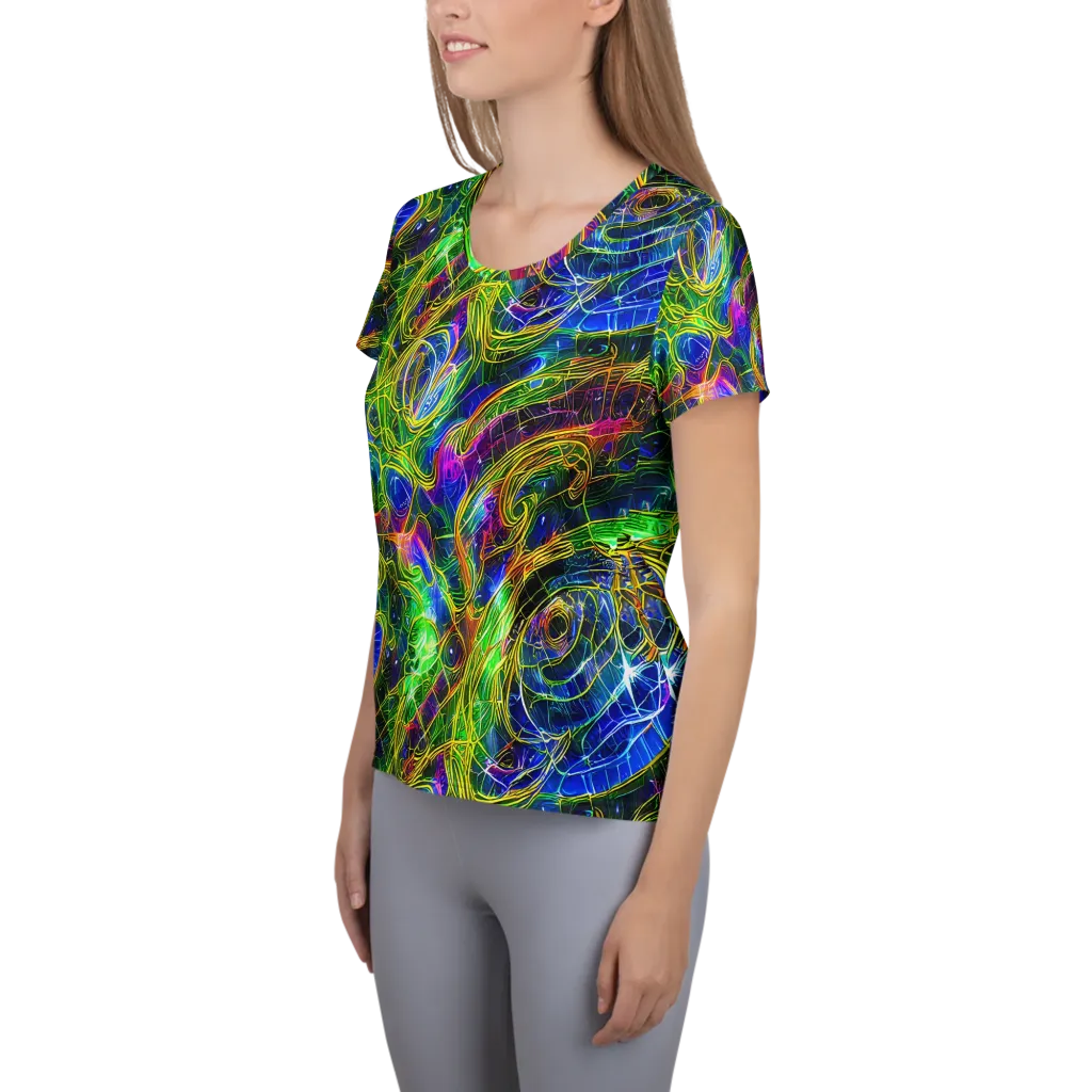 Limefire Drift on Women's Athletic T-Shirt — Left