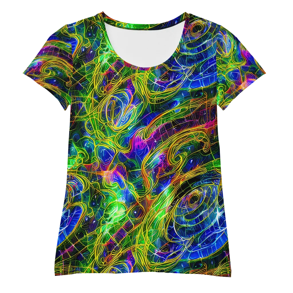 Limefire Drift on Women's Athletic T-Shirt — Front