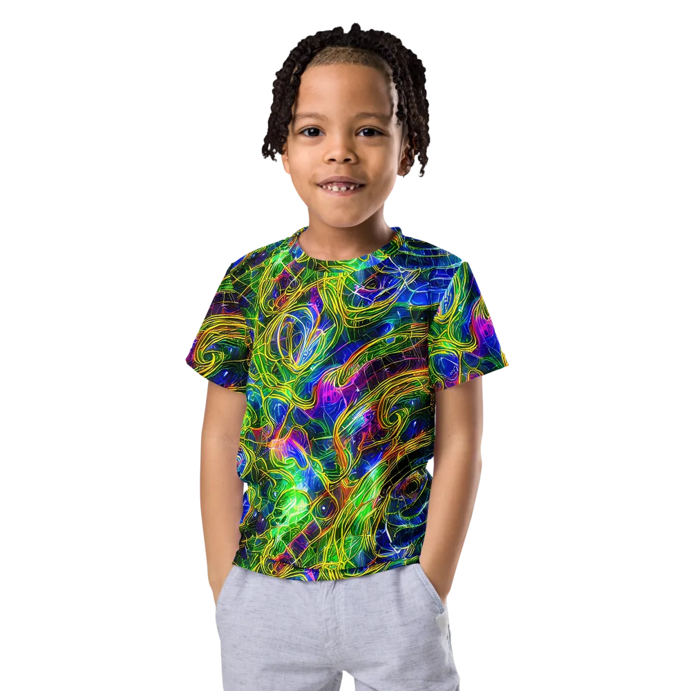 Limefire Drift on Kids Crew Neck T-Shirt — Front