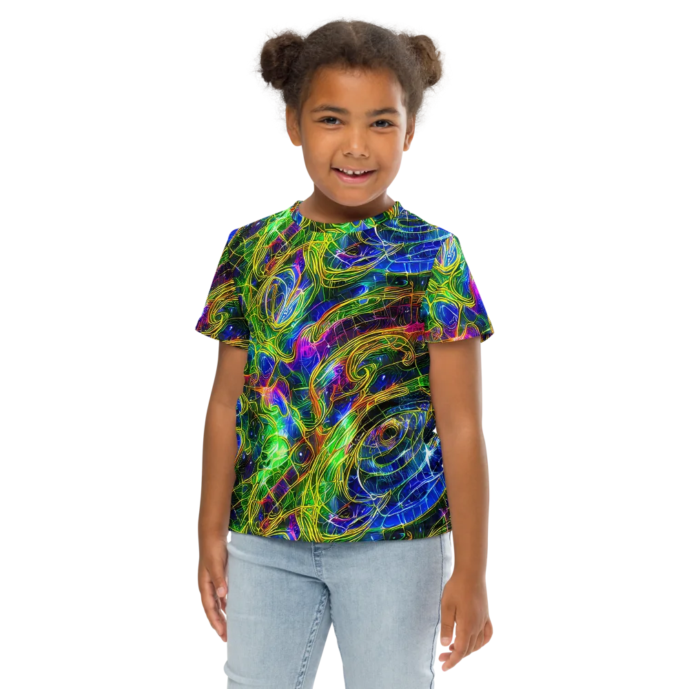 Limefire Drift on Kids Crew Neck T-Shirt — Front