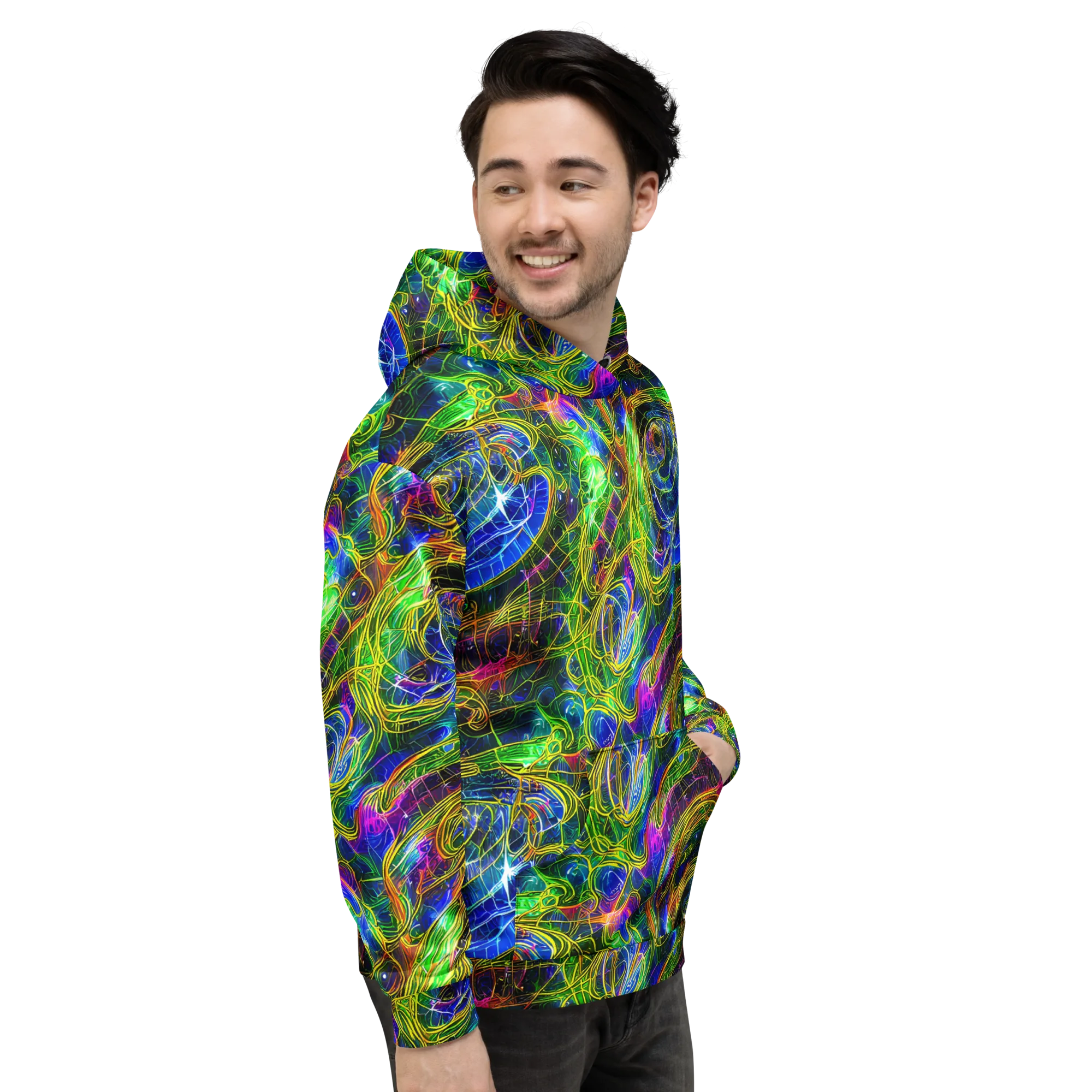 Limefire Drift on Hoodie — Right