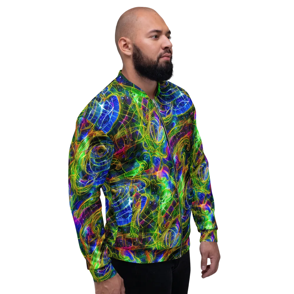 Limefire Drift on Bomber Jacket — Right