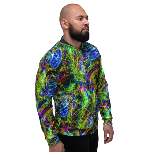 Limefire Drift on a Bomber Jacket
