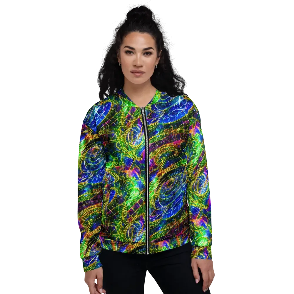 Limefire Drift on Bomber Jacket — Front