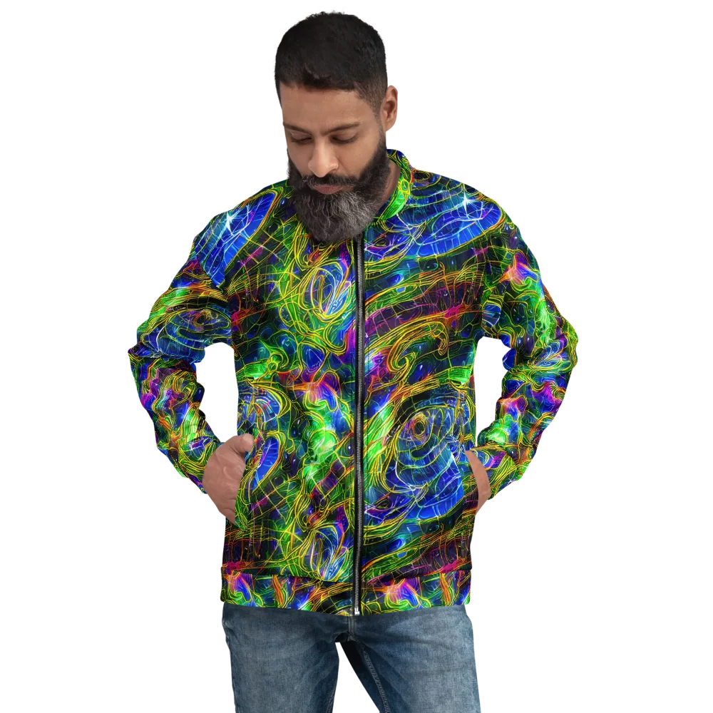 Limefire Drift on Bomber Jacket — Front