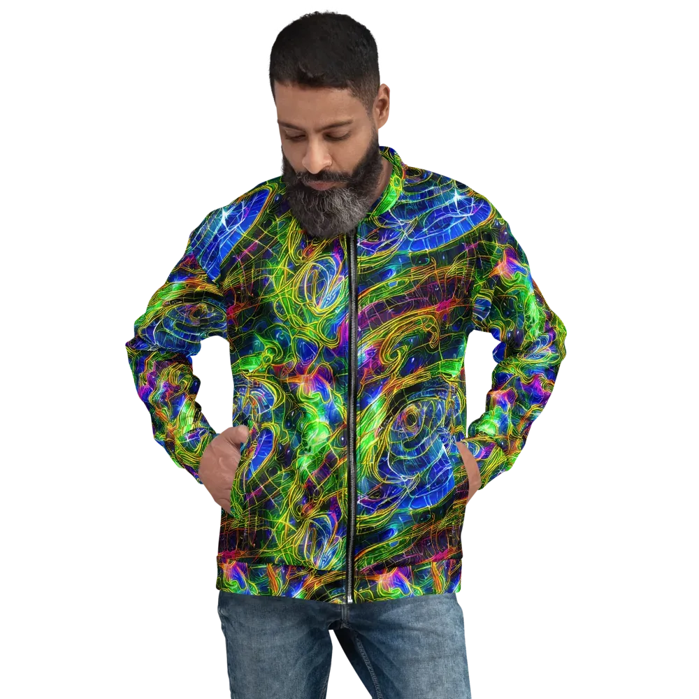 Limefire Drift on Bomber Jacket — Front