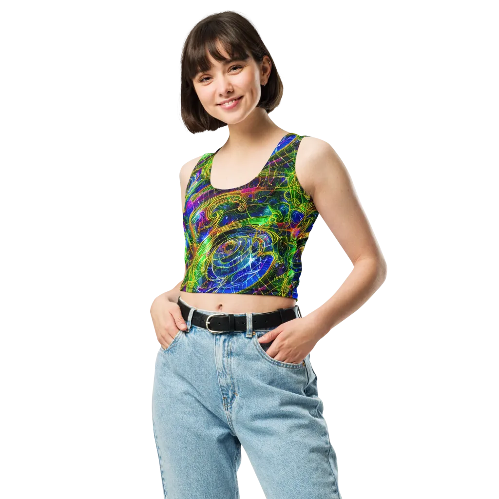 Limefire Drift on Crop Top — Front