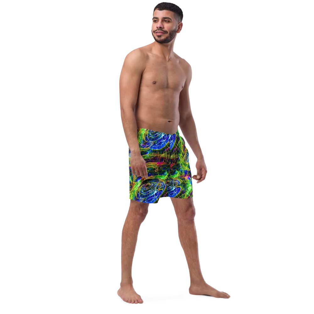 Limefire Drift on Swim Trunks — Right Front