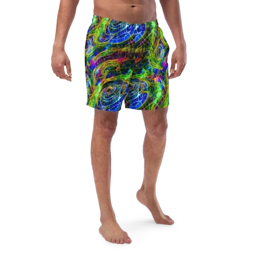 Limefire Drift on a Swim Trunks