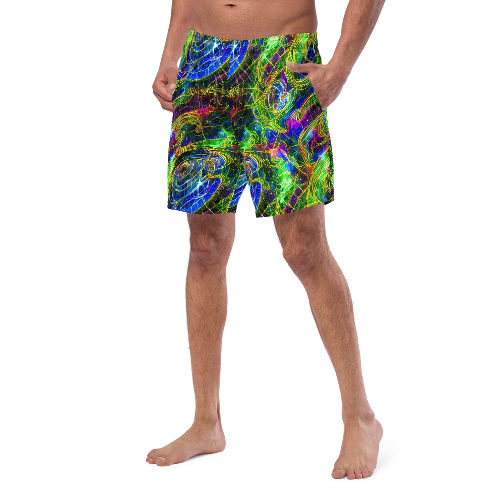 Limefire Drift on Swim Trunks — Left Front