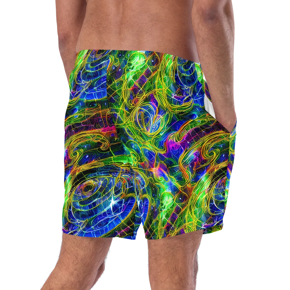Limefire Drift on Swim Trunks — Right Back